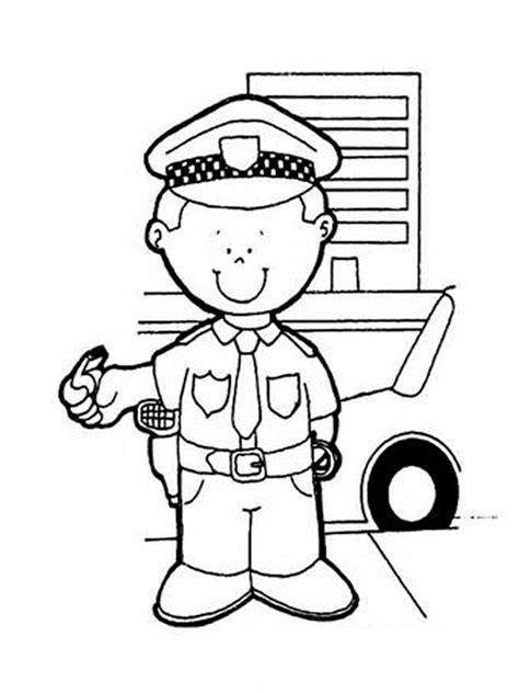 Police Officer Coloring Pages Free Printable Police Officer Coloring