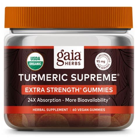 Gaia Herbs Tumeric Supreme Extra Strength Gummies 60 Ct Kroger