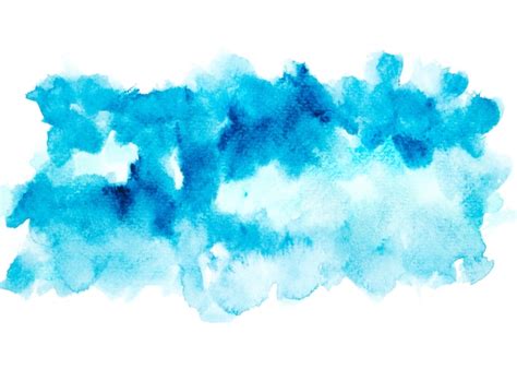 Mancha De Acuarela Azul Con Tonos De Color Trazo De Pintura Foto Premium