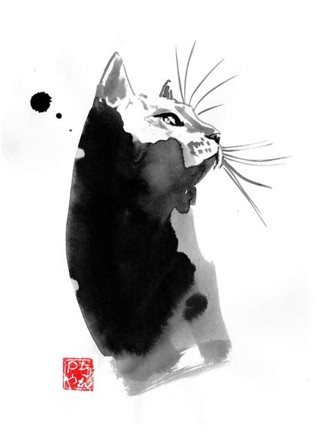 Spot Cat Drawing By Pechane Sumie Saatchi Art