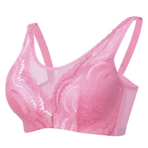 Sexy Plus Size Women Sexy Embroidery Gather Bra Adjustable Full Cup