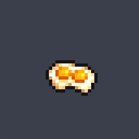 Premium Vector Double Fried Egg In Pixel Art Style