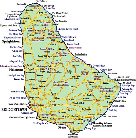 Barbados Mapas Geogr Ficos De Barbados