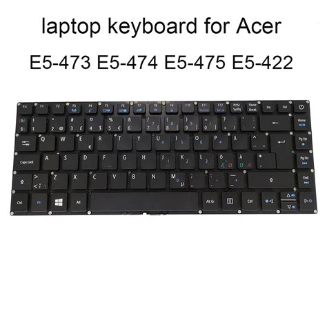 Original Norway Nordic Replacement Keyboards With Backlight For Acer