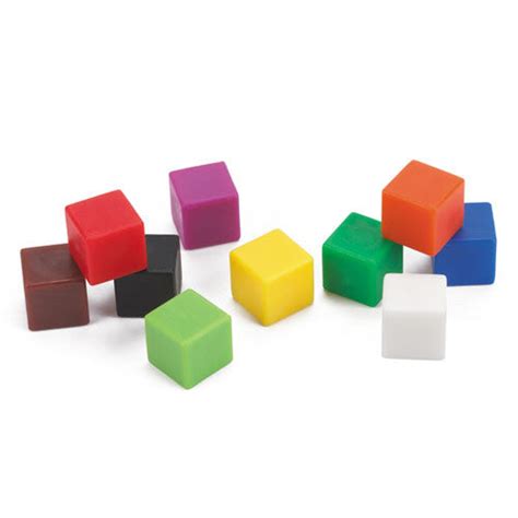 1 Cm Plastic Cubes 200 Pcs Sg