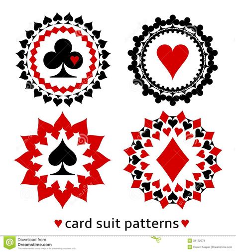 Nice Card Suit Round Patterns Royalty Free Stock Images Image 34172079