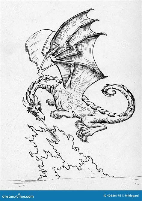 How To Draw A Dragon Head Breathing Fire Easy