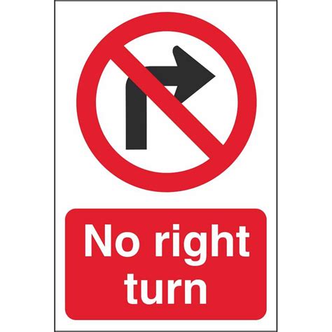 No Right Turn Signs | Prohibitory Car Park Safety Signs Ireland