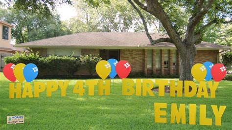Watinc set of 5 happy birthday yard signs with plastic stakes birthday cake cupcake balloon gift box waterproof lawn sign large single sided outdoor krafty box happy birthday yard signs with stakes colorful letters with diy signs weatherproof corrugated large personalized decorations for. Happy Birthday Yard Signs