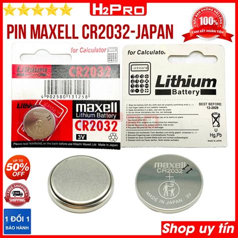 Pin Cúc áo Maxell Cr2025 Cr2032 3v Japan H2pro Lithium Cao Cấp Giá Rẻ