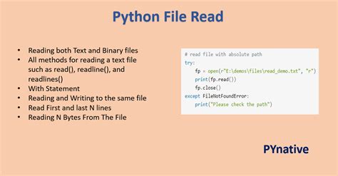 Reading Files In Python Pynative