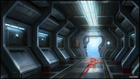 Sci Fi Corridor By Vladmrk On Deviantart