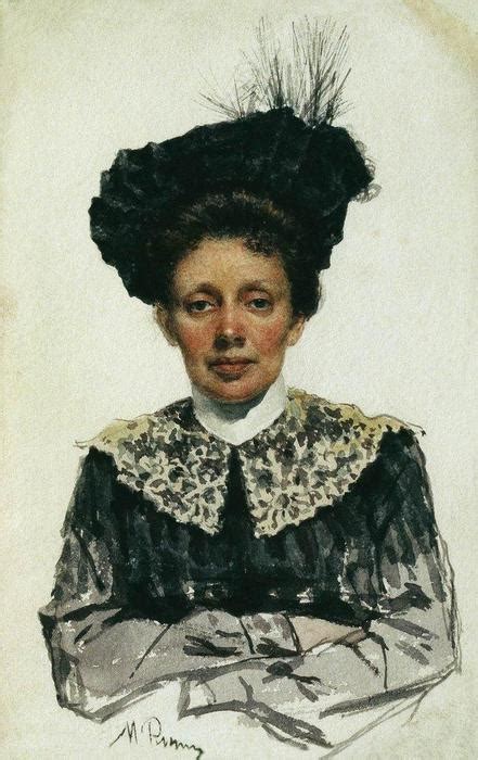 Reproduções De Arte Retrato De Uma Mulher Desconhecida Por Ilya Yefimovich Repin 1844 1930