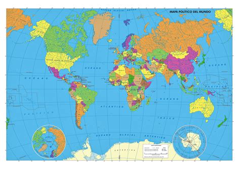 Mapa Mundi Mapa Completo Politico Mapa Continentes E Paises Map Images