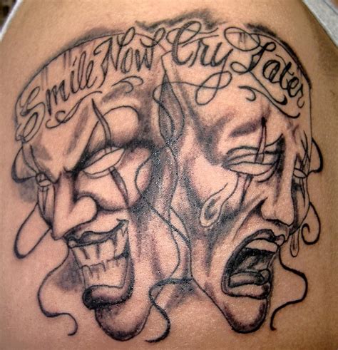 Smile Now Cry Later Tattoo Meaning Gang