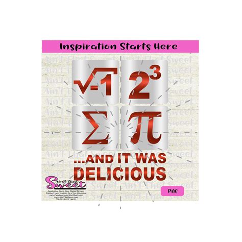 Pi Day With Symbols: Division, 2 to the 3rd power, Greek Sigma, Pi -It