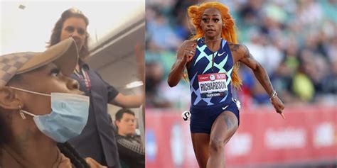 U S Track Field Star Sha Carri Richardson Kicked Off A Plane After Arguing With Attendant And