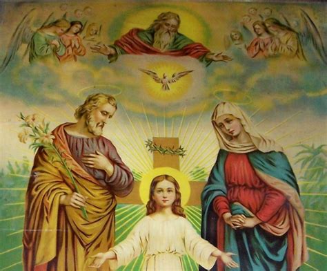 In addition we find that each of these persons is specifically addressed as god. Antique Holy Family Catholic Framed Father Son Holy Spirit ...