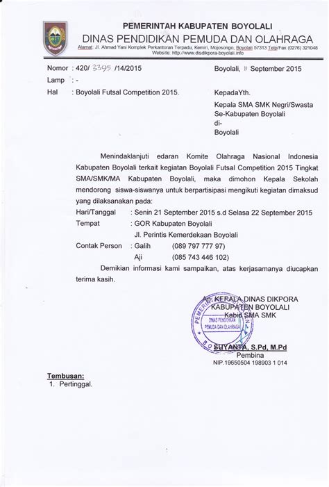 10 kota bandung 84993 telp. Contoh Surat Undangan Pertandingan Futsal Persahabatan ...