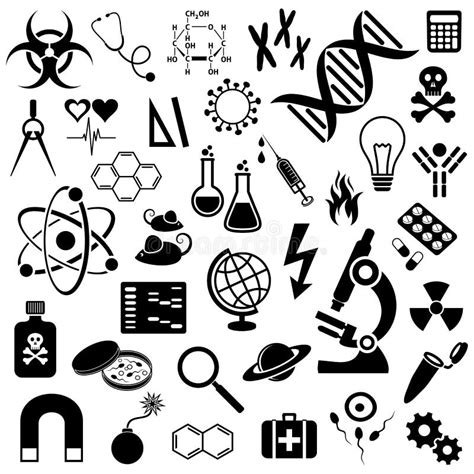 Science Icons Stock Illustrations 140432 Science Icons Stock