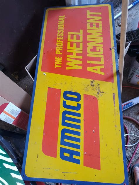 Lot Listing 106 Ammco Wheel Alignment Sign — Lucky Collector Car Auctions