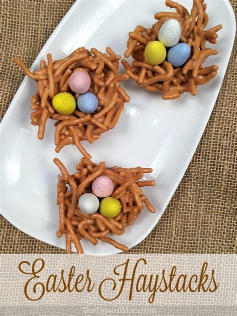 Easter eggs can either be a decorative piece or an activity that can add life to the celebration (i'm talking about easter egg hunt!). Butterscotch haystacks · The Typical Mom