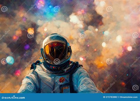 Astronaut Taking Selfie In Outer Space Hd Wallpaper W