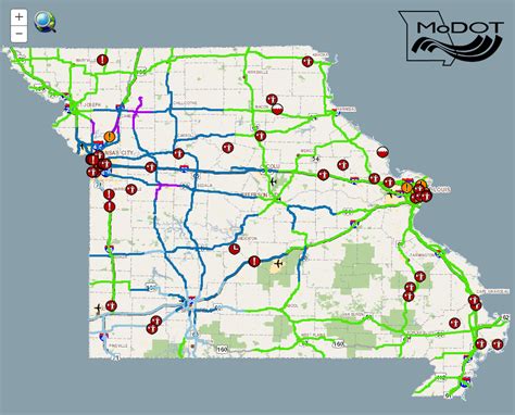Missouri Road Conditions Map United States Map