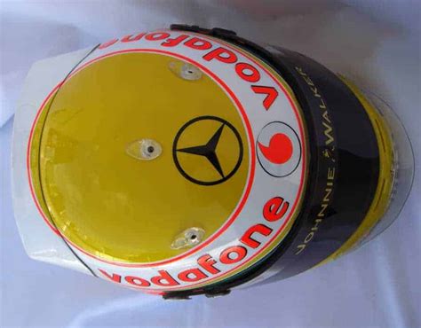 Hamilton's contractual details are not public knowledge, although he was reportedly hamilton's early f1 helmets were based on the design of his racing idol ayrton senna's helmet, with over the years, this design has evolved to switch from the yellow base to white, and. Lewis Hamilton 2010 Helmet Mc Laren F1 | The GPBox