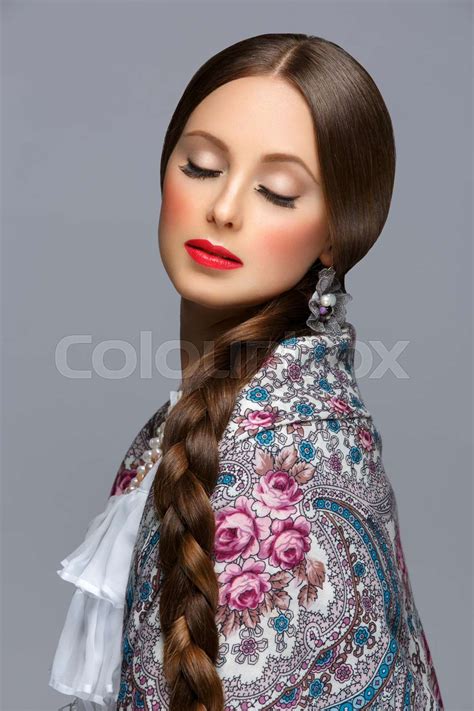 beautiful russian girl stock image colourbox