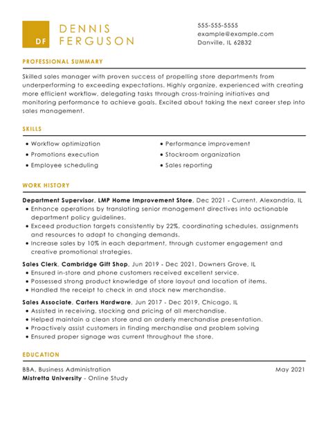 Supervisor Resume Examples To Use In