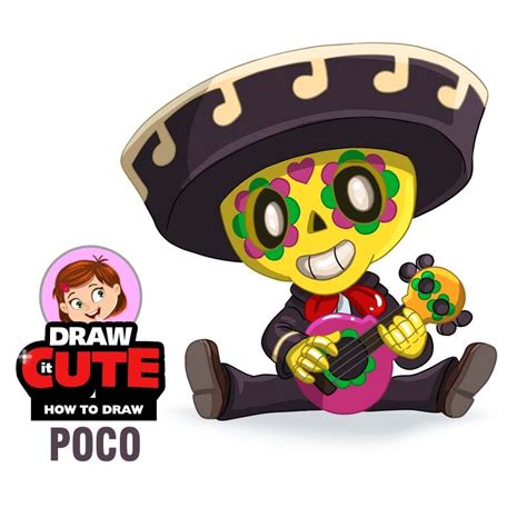 Today i play brawl star (ios, android) brawl star gameplay poco the support! Poco Brawl Stars - how to draw tutorial by Draw it Cute | Ejercicios de entrenamiento, Pochos ...