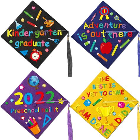 Buy 24 Pcs Graduation Cap Sticker Craft For Preschool Kindergarten Kids