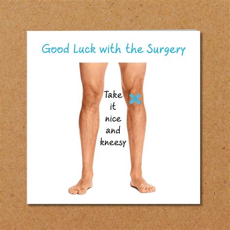 Knee Replacement Surgery Card Get Well Soon Card Operation | Etsy