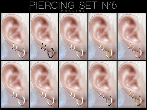 Piercing Set N16 By Pralinesims At Tsr Sims 4 Updates