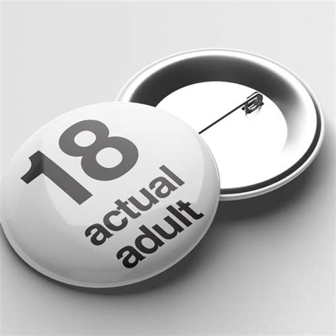 18 Actual Adult Button Badge Etsy Uk