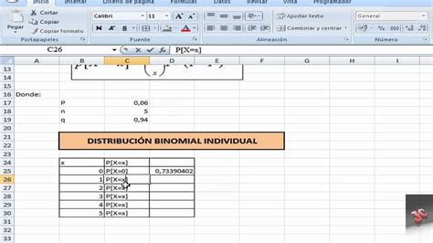 Ejercicios De La Distribucion Binomial Resueltos Con Excel Images