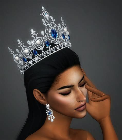 Midnight Blue Diamond Crown Sims 4 Blue Diamond Earrings The Sims 4 Pc
