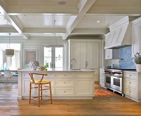 Shiplap walls and ceiling kitchen. Coastal Estate by Collins Interiors | HomeAdore