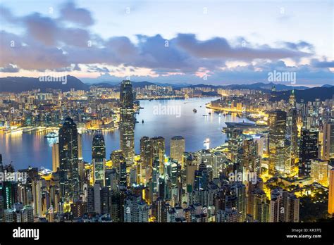 Hong Kong Sunrise Stock Photo Alamy