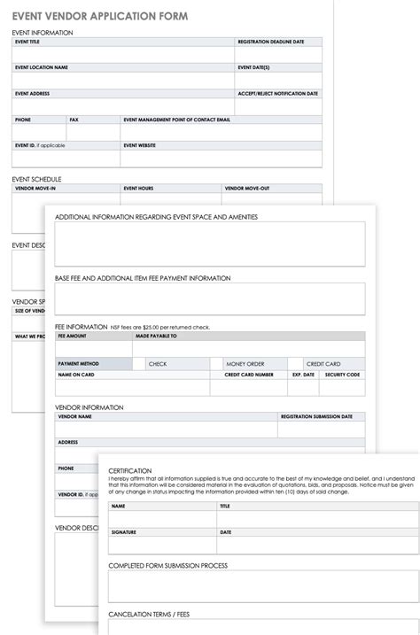 Free Vendor Application Forms And Templates Smartsheet 2023