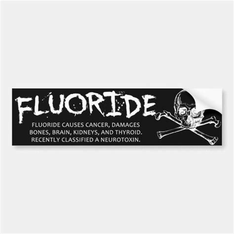 Fluoride Bumper Sticker Black