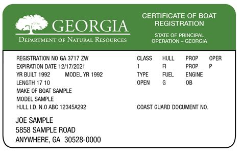 Certificate Of Boat Registration