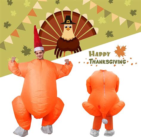 Inflatable Turkey Costume Adults Inflatable Roast Turkey Costume Party Halloween Day
