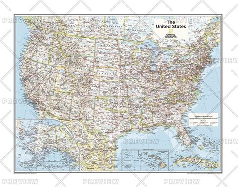 United States Political Map National Geographic Atlas Of The World