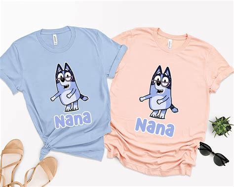 Bluey Nana Shirt Bluey Nana Shirt Bluey Chris Heeler Nana Etsy Uk