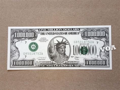 One Million Dollar Bill Printable