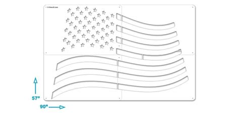 Printable American Flag Stencil