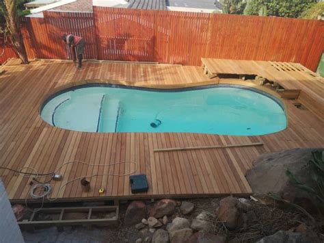 Garapa Wooden Pool Decking Job Recently Completed Cape Decking