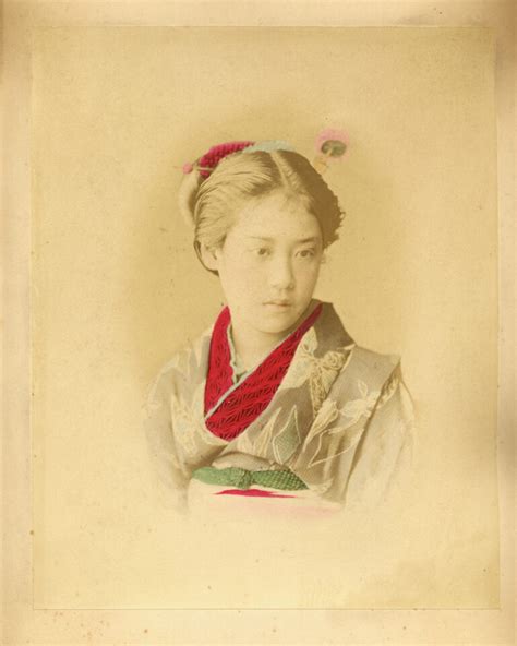Jeune Fille Japonaise Portrait Att à Adolfo Farsari Photo Memory